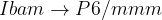 $Ibam \rightarrow P6/mmm$